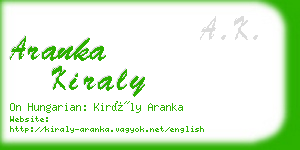 aranka kiraly business card